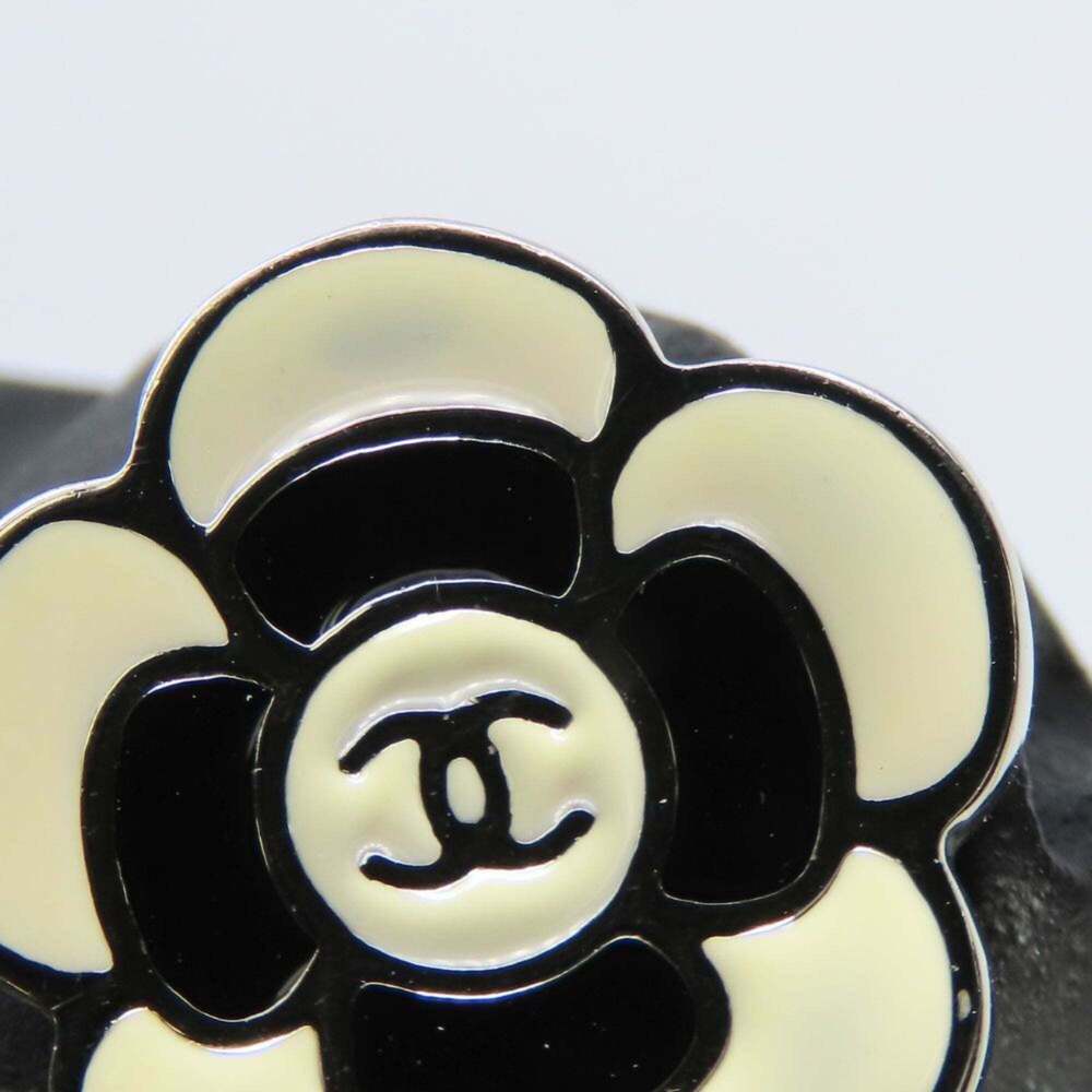 CHANEL Authentic Black Logo Earrings - Picture 8 of 9